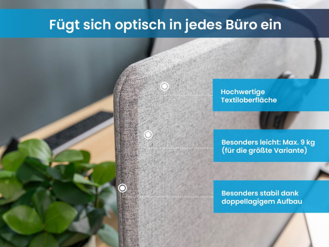 Ergotopia Focus Schreibtisch Trennwand - 8